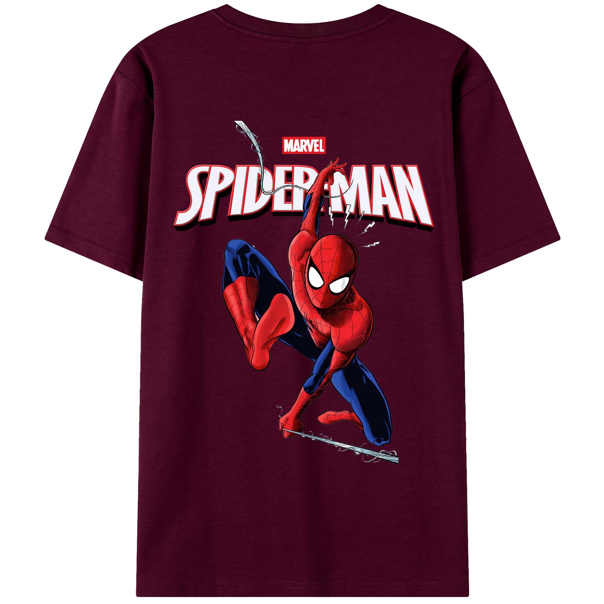 （画像用） Spider Man スパイダーマン レディース半袖Tシャツ(バックプリント)